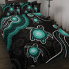 Australia Quilt Bed Set Aboriginal Turtle Dreaming Journey Featuring Dot Art