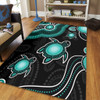 Australia Area Rug Aboriginal Turtle Dreaming Journey Featuring Dot Art