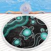 Australia Beach Blanket Aboriginal Turtle Dreaming Journey Featuring Dot Art