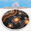 Australia Beach Blanket Aboriginal Turtle Dreaming Journey Featuring Dot Art