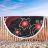 Australia Beach Blanket Aboriginal Turtle Dreaming Journey Featuring Dot Art