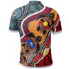 Australia Polo Shirt - Australia Aboriginal Dots With Turtle and NAIDOC Flags