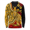 Australia Long Sleeve T-shirt Aboriginal Kangaroo Journey