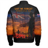 Australia Bomber Jacket Sunset Of Sacrifice And Remembrance Day Honor