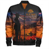 Australia Bomber Jacket Sunset Of Sacrifice And Remembrance Day Honor