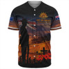 Australia Baseball Shirt Sunset Of Sacrifice And Remembrance Day Honor
