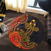 Australia Round Rug Aboriginal Lizard Dreaming Outback