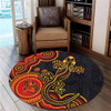 Australia Round Rug Aboriginal Lizard Dreaming Outback
