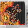 Australia Shower Curtain Aboriginal Lizard Dreaming Outback