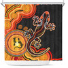 Australia Shower Curtain Aboriginal Lizard Dreaming Outback