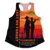 Australia Women Racerback Singlet Remembrance Day We Shall Not Forget We Will Remember Them