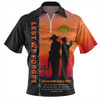 Australia Zip Polo Shirt Remembrance Day We Shall Not Forget We Will Remember Them