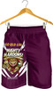 Queensland Maroons Men Short - Custom State Of Origin 2024 Passionate Fan Born To Win Ver 2