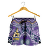 Melbourne Storm Women Shorts - Aboriginal Inspired Tough Fan Rugby For Life