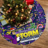 Melbourne Storm Christmas Tree Skirt Merry Ugly Christmas Comic Style