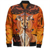 Indigenous Australian Aboriginal Bomber Jacket Kangaroo Spirit Dreaming
