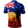 Australia Polo Shirt Lest We Forget Remembrance Day Tribute