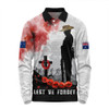 Australia Long Sleeve Polo Shirt Blood And Honor Remembrance Day Tribute