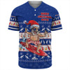 Australia Baseball Shirt Merry Christmas Mate Surf's Up Santa