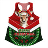 Australia Women Racerback Singlet Holiday Kangaroo Merry Christmas