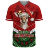 Australia Baseball Shirt Holiday Kangaroo Merry Christmas