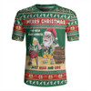 Australia Rugby Jersey Merry Christmas, Grilling Santa With Barbecue And Beer