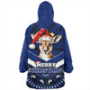 Australia Snug Hoodie Holiday Kangaroo Merry Christmas Blue