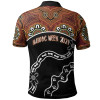 [Custom] Australia Naidoc Week 2021 Polo Shirt - Aboriginal Footprint White Style