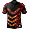 Australia Aboriginal Polo Shirt - Aboriginal Boomerangs With Dot Painting Pattern
