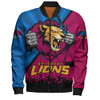 Brisbane Lions Bomber Jacket Breaking Through Fan Design