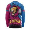 Brisbane Lions Long Sleeve T-shirt Breaking Through Fan Design