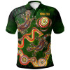 Australia Aboriginal Personalised Polo Shirt - Dot Patterns And Aboriginal Lizards