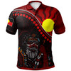 Australia Aboriginal Inspired Polo Shirt - Indigenous People And Sun
