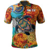 Australia Aboriginal Personalised Polo Shirt - Turtle Indigenous Art