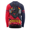 Adelaide Crows Long Sleeve T-shirt Breaking Through Fan Design