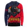 Adelaide Crows Long Sleeve T-shirt Breaking Through Fan Design