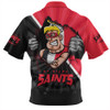 St Kilda Zip Polo Shirt Breaking Through Fan Design