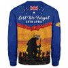 Australia Sweatshirt Anzac Day Lest We Forget Honoring The Anzac Spirit