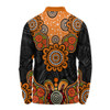 Australia Long Sleeve Polo Shirt Aboriginal Indigenous Dot Style Design Cuture