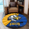 West Coast Eagles Round Rug Breaking Through Fan Design
