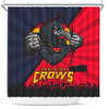 Adelaide Crows Shower Curtain Breaking Through Fan Design