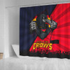 Adelaide Crows Shower Curtain Breaking Through Fan Design