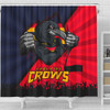 Adelaide Crows Shower Curtain Breaking Through Fan Design