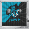 Port Adelaide Shower Curtain Breaking Through Fan Design