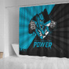 Port Adelaide Shower Curtain Breaking Through Fan Design