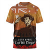 Australia T-Shirt Anzac Day Soldiers Salute To Remember Of Our Heroes
