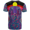 Australia T-Shirt - Aboriginal Sublimation Dot Pattern Style (Violet)