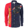 Adelaide Crows Long Sleeve Shirt Burning Passion Of Power Scratch Style