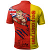 Gold Coast SUNS Polo Shirt Burning Passion Of Power Scratch Style