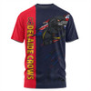 Adelaide Crows T-Shirt Burning Passion Of Power Scratch Style